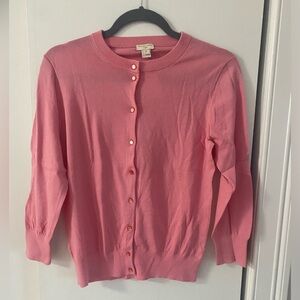 J. Crew Womens size medium cardigan. Light pink color